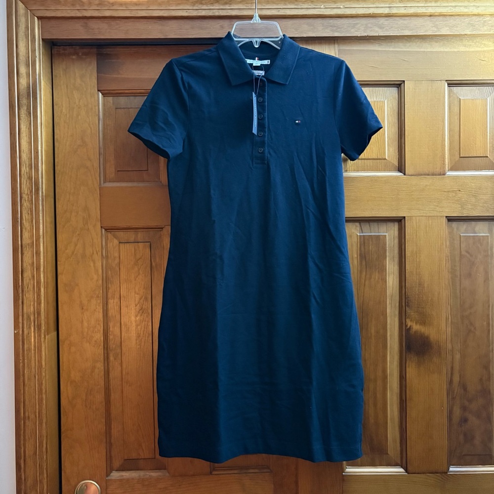 Tommy Hilfiger Navy Blue Midi Dress S NWT